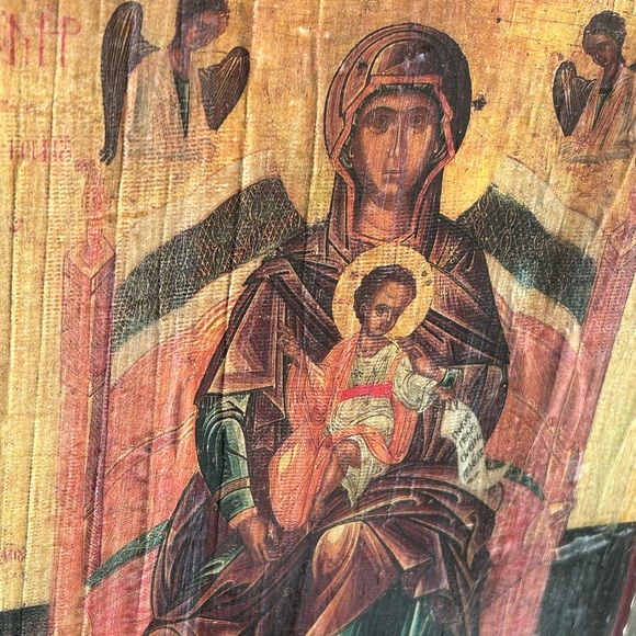 Other - Religious Icon Art Print with Gold and Brown Tones